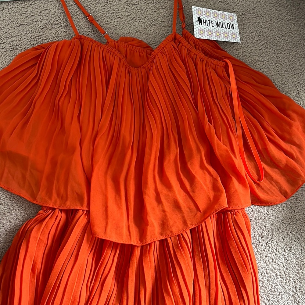 Orange Flowy romper